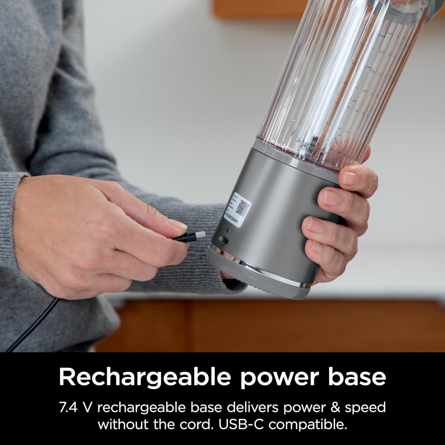 Ninja Blast Portable Blender - Cordless 18oz Personal Blender for Smoothies & Shakes | Leakproof, USB-C, Grey