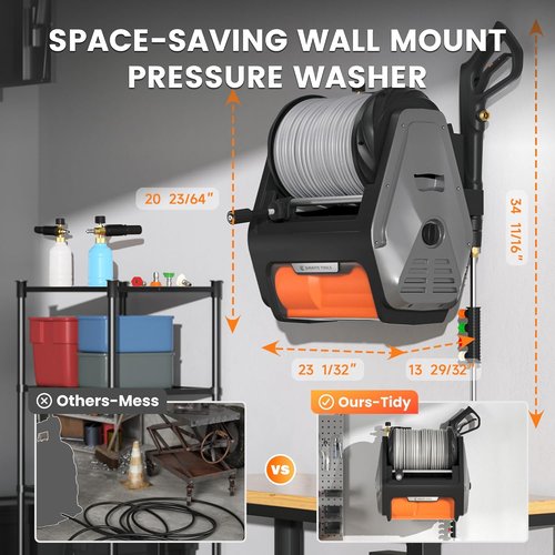 Giraffe Tools Grandfalls Pressure Washer Pro - 3700 PSI Electric Power Washer with 100ft Hose & 5 Nozzles