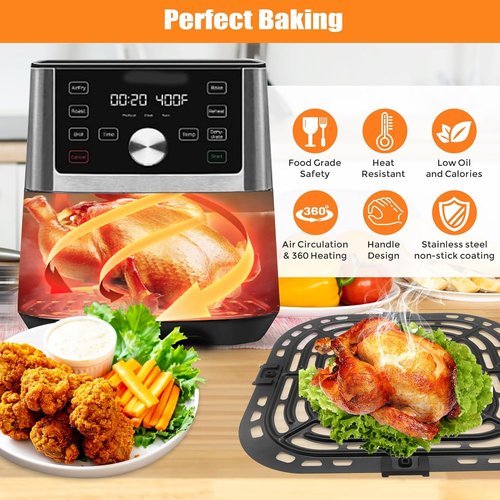 Instant Pot Vortex Air Fryer Replacement Tray - Original Grill Pan & Crisper Plate | Dishwasher Safe, 6 QT