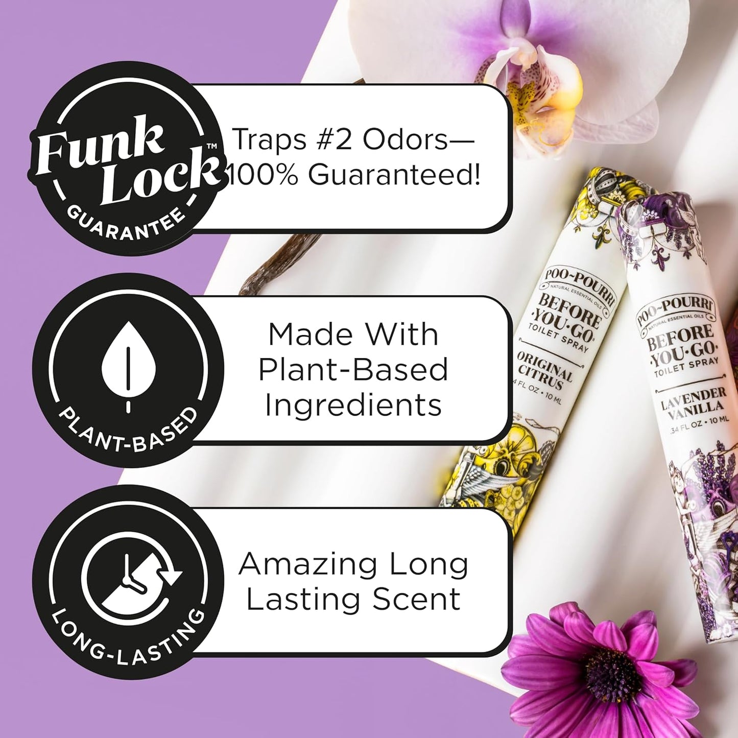 Poo-Pourri Toilet Spray | Travel Essentials Variety Pack - 5 Scents, TSA Approved, 0.34 Fl Oz Each