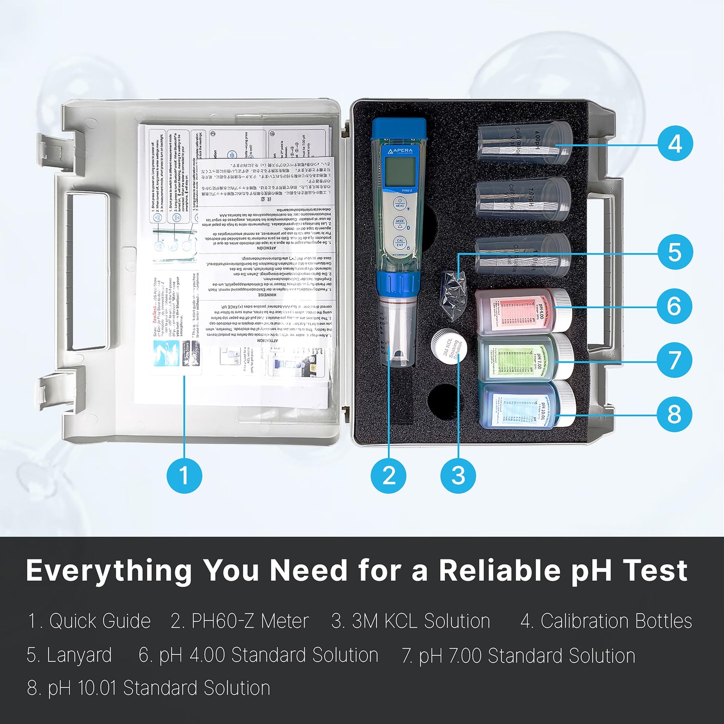 APERA INSTRUMENTS AI3711 PH60-Z Bluetooth Smart pH Tester Powered by ZenTest Mobile App with Cloud-Based Datalogger