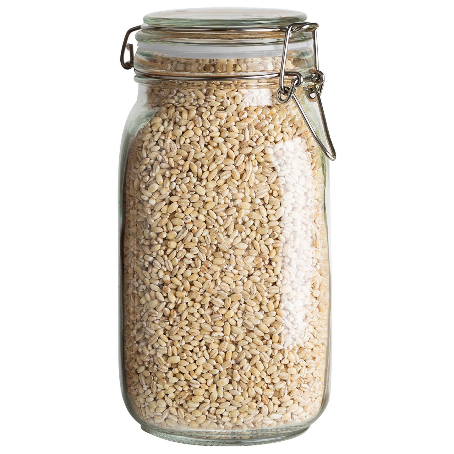 Galashield Glass Jars with Airtight Lids Food Storage Jars Leak Proof Canisters with Clear Preserving Seal Wire Clip Fastening for Kitchen Canning Pickling [50 oz]