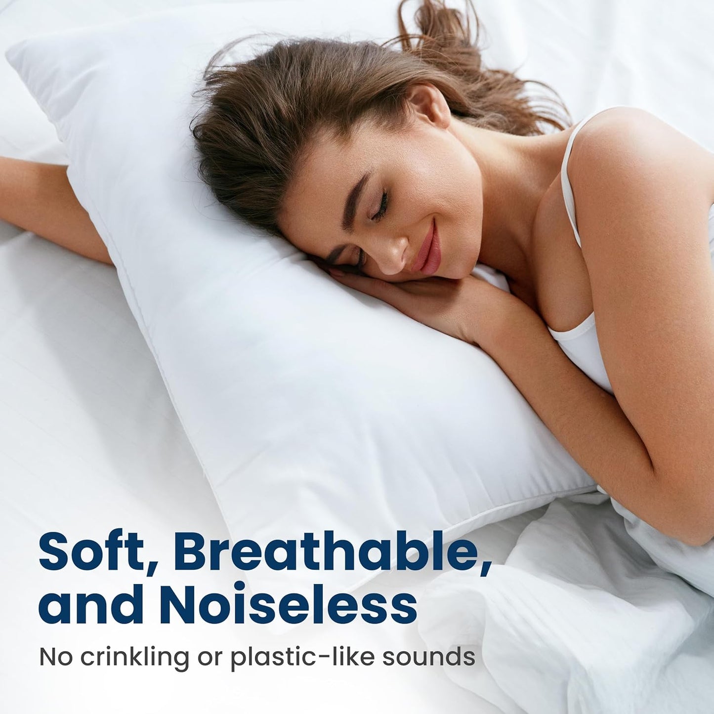 Queen Size Pillow Protectors by [Brand Name] - 100% Stain Resistant & Waterproof, Set of 2 | Bed Bug & Dust Mite Proof, White, 20 x 30 Inches