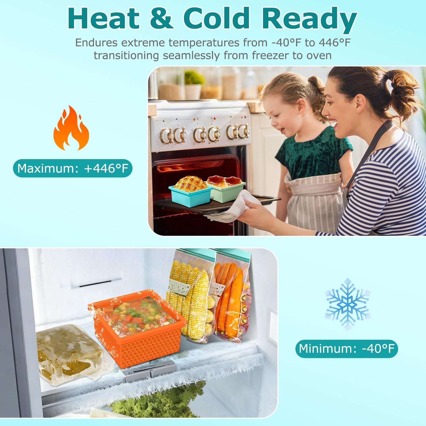 Silicone Freezer Molds for Soup Cube - 2-Cup Freezer Storage Container Tray with Lid,4 Pack Stackable Ice Cube Trays for Portion Control,Food Storage Meal Prep,Oven & Dishwasher Safe