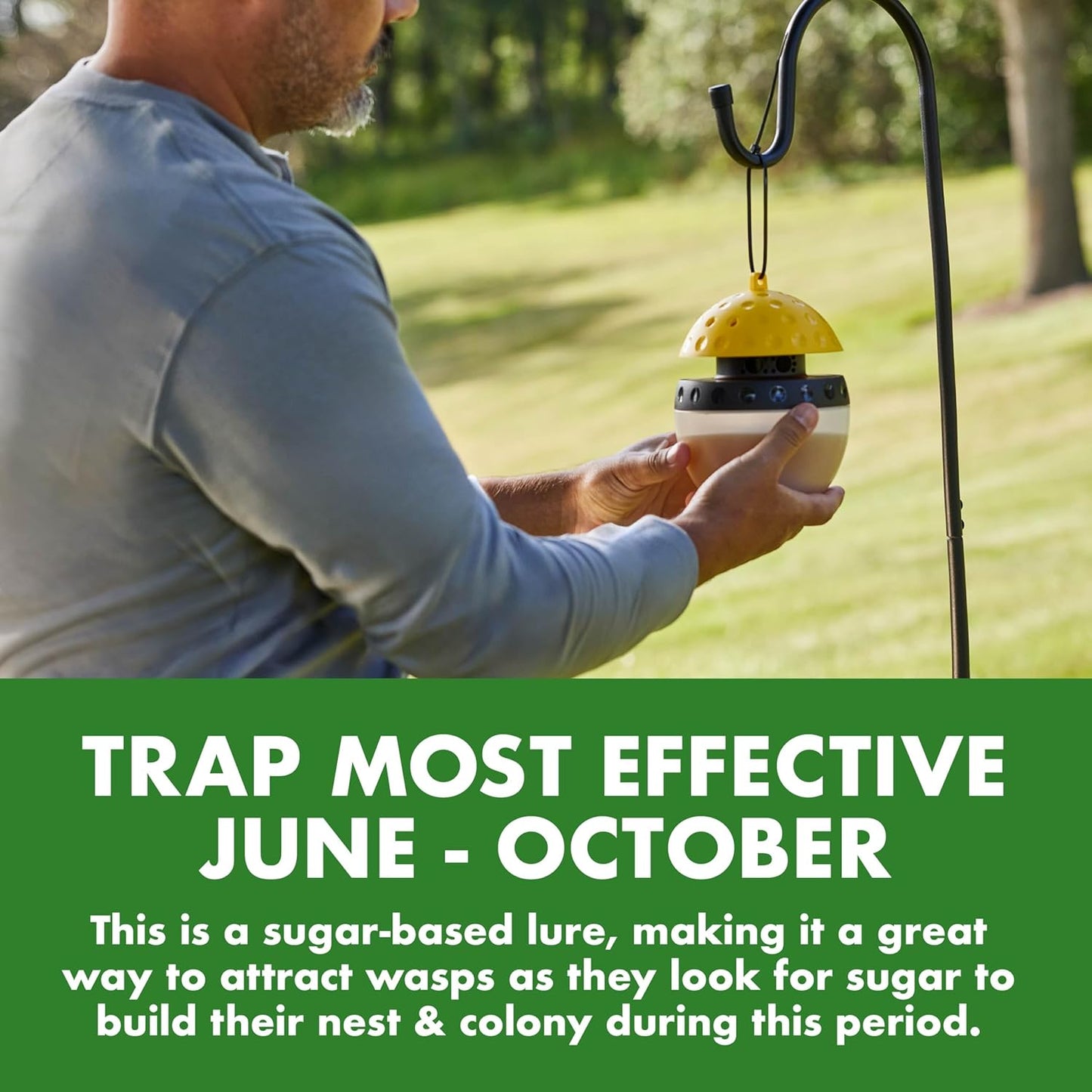 Spectracide Wasp & Hornet Trap - Quick-Drown Formula for Effective Insect Control | 1 Count