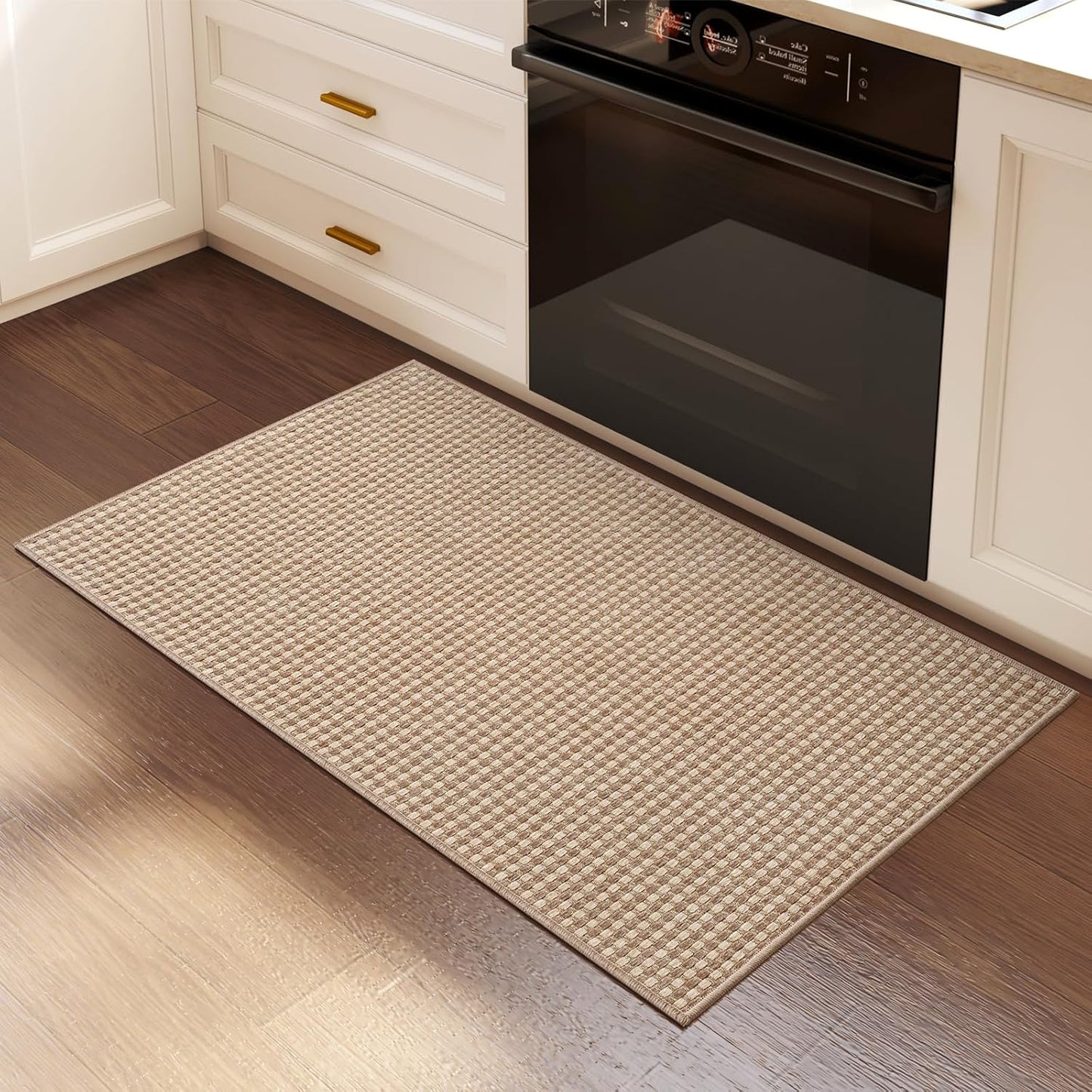 YDKGL Indoor Door Mat - Non-Slip Woven Washable Area Rug for Entryway | 2x3 ft, Brown