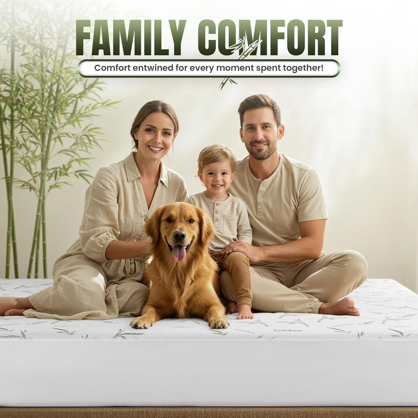 Utopia Bedding Waterproof Mattress Protector - Twin Size, Soft Bamboo Viscose Cooling Cover | 15" Deep Pockets