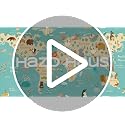 Kids Playroom Rug 5x7 Blue Planet Safari Educational Animal Map Non-Slip Washable