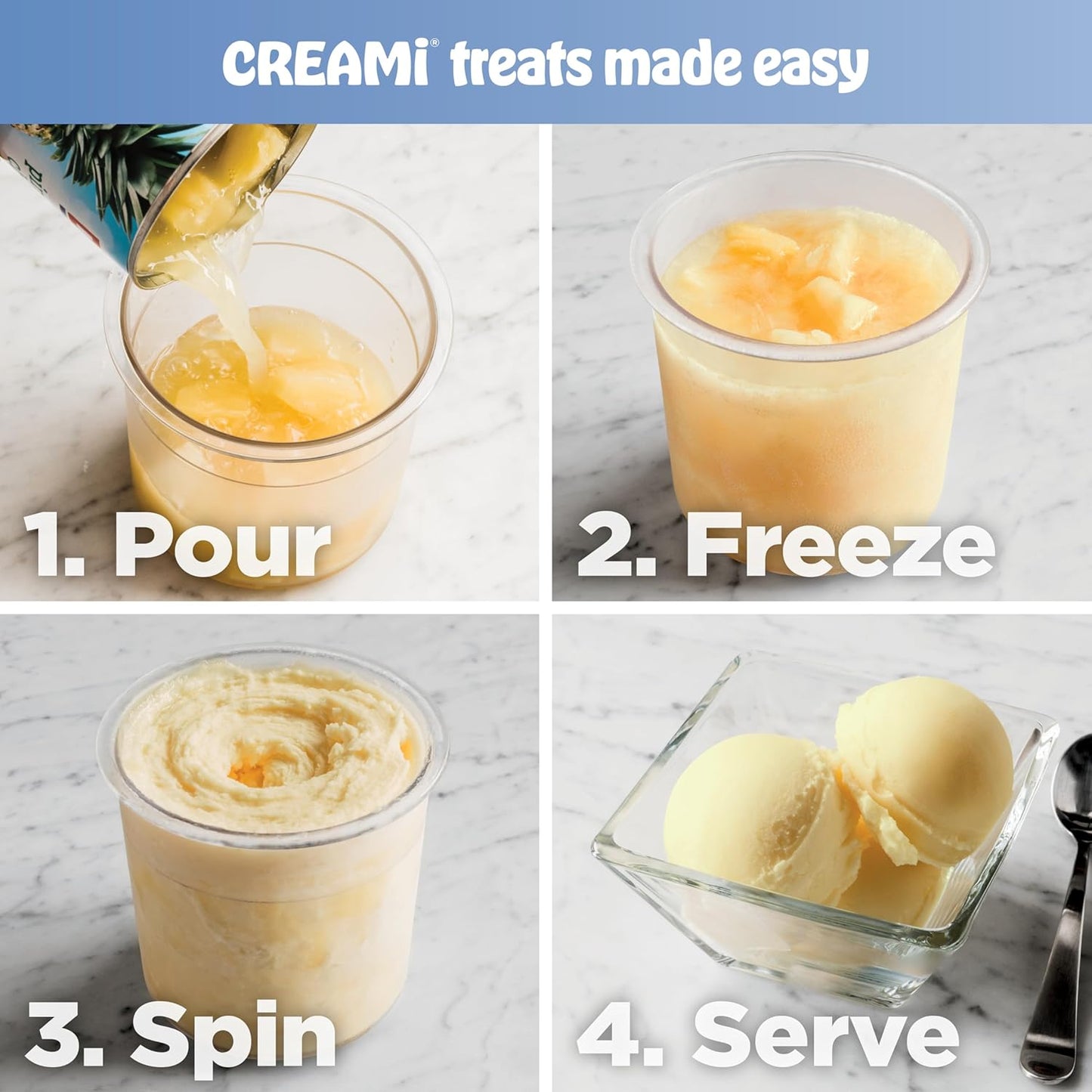 Ninja CREAMi Ice Cream Maker Bundle - Includes 4 Tubs for Gelato, Milkshakes & More | 7 One-Touch Programs | Compact Size | Silver