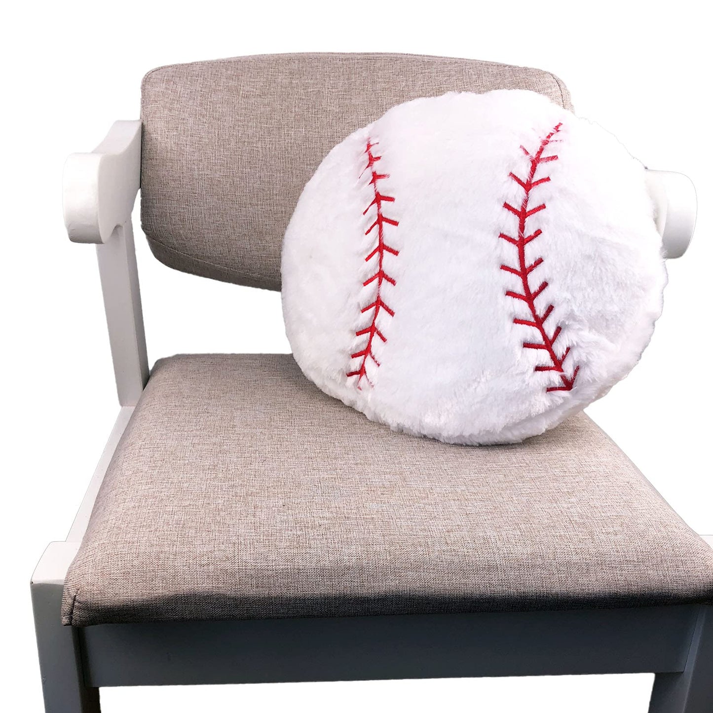 CHORONMO Baseball Plush Pillow - Soft Stuffed Fluffy Toy, Durable Round Sports Gift for Kids Room Decor