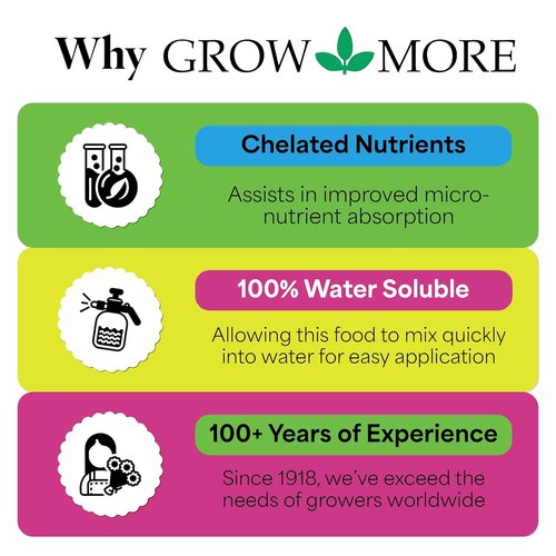 Grow More All-Season Plant Food - 20-20-20 Water Soluble Fertilizer for Houseplants & Gardens | 5lbs