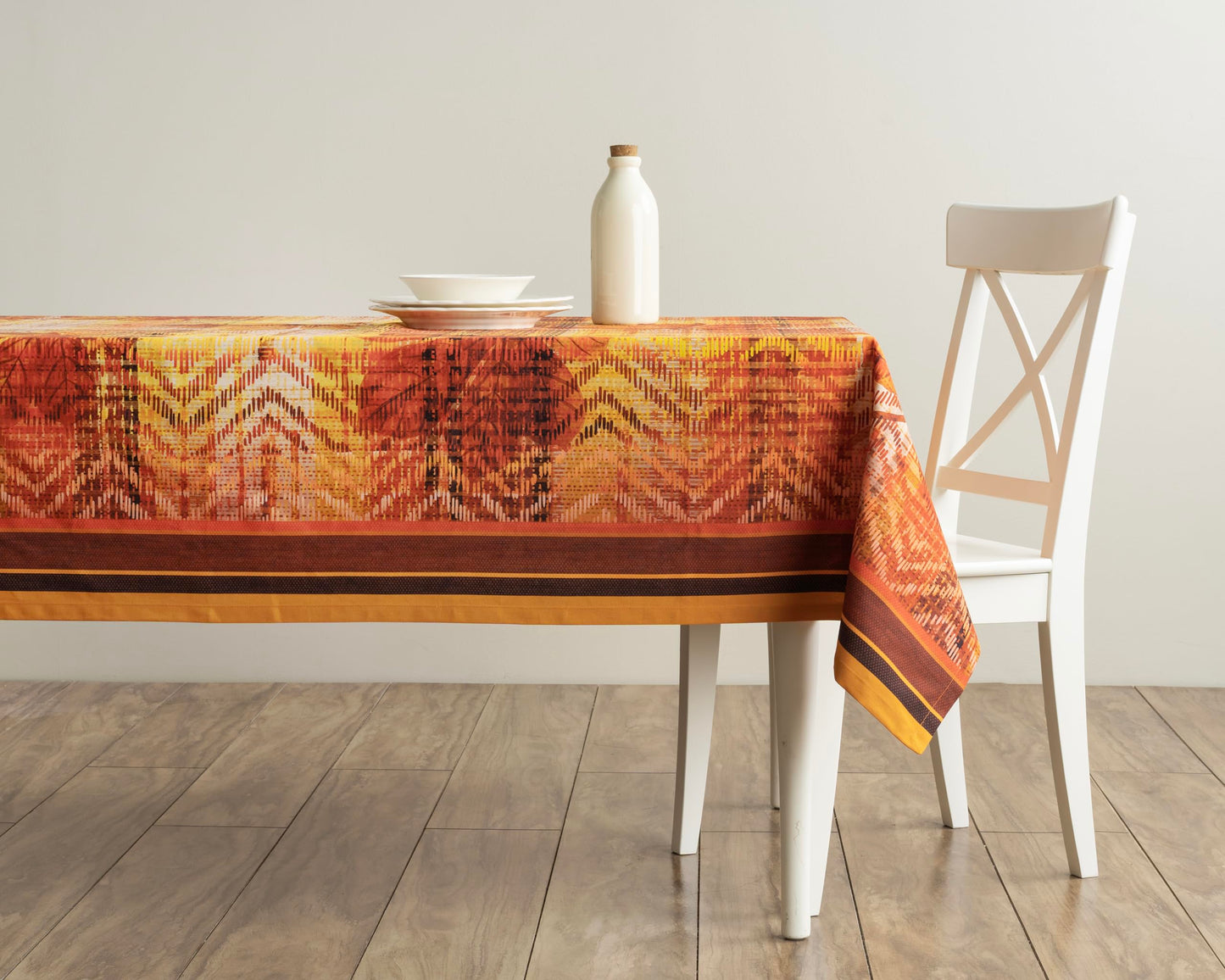 Maison d' Hermine Table Cloth Square Table 100% Cotton 60 x 60 Inches Fall Tablecloth Reusable Everyday Use for Thanksgiving Christmas Decorations Dining Farmhouse Party (Thanksgiving Tartan)