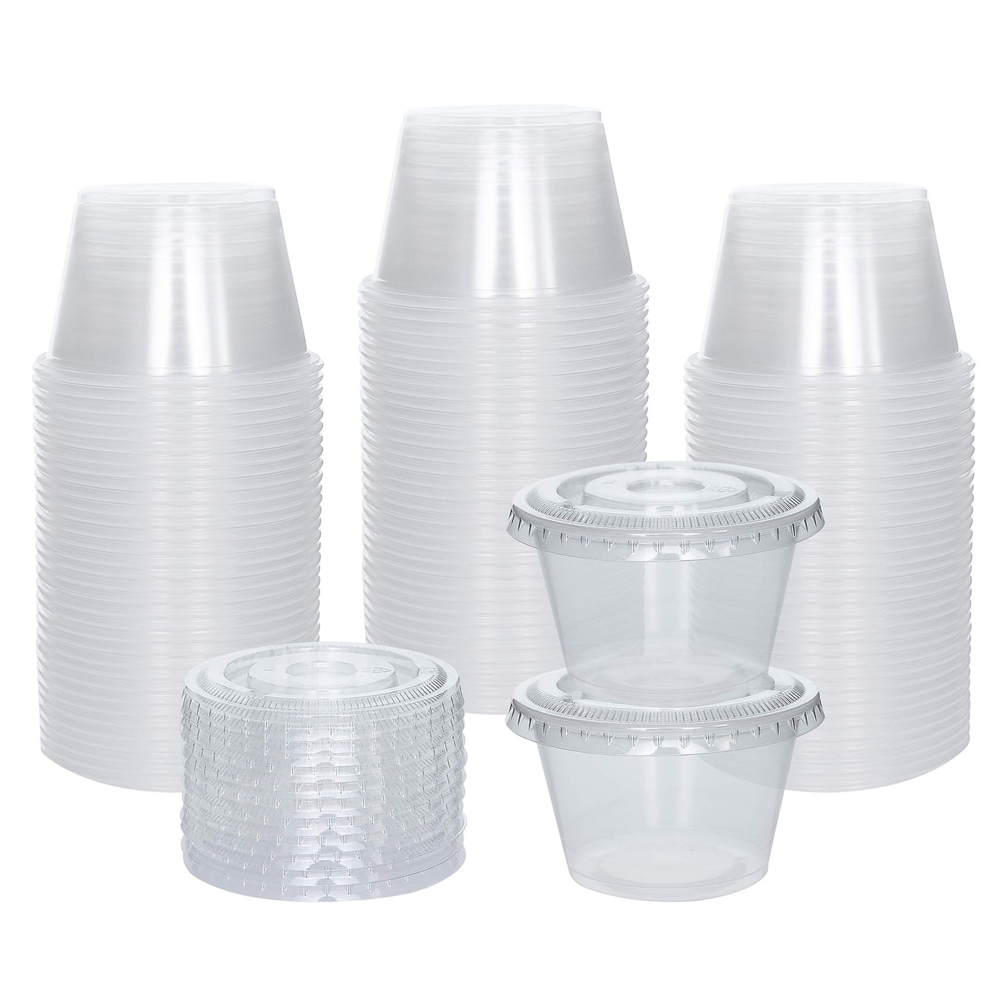 Galashield Small Plastic Containers with Lids, 4 oz, 100 Sets