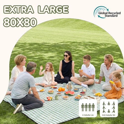 Genovega Waterproof Picnic Blanket - Extra Large Foldable Outdoor Mat for Beach & Camping | Ideal Travel Accessory
