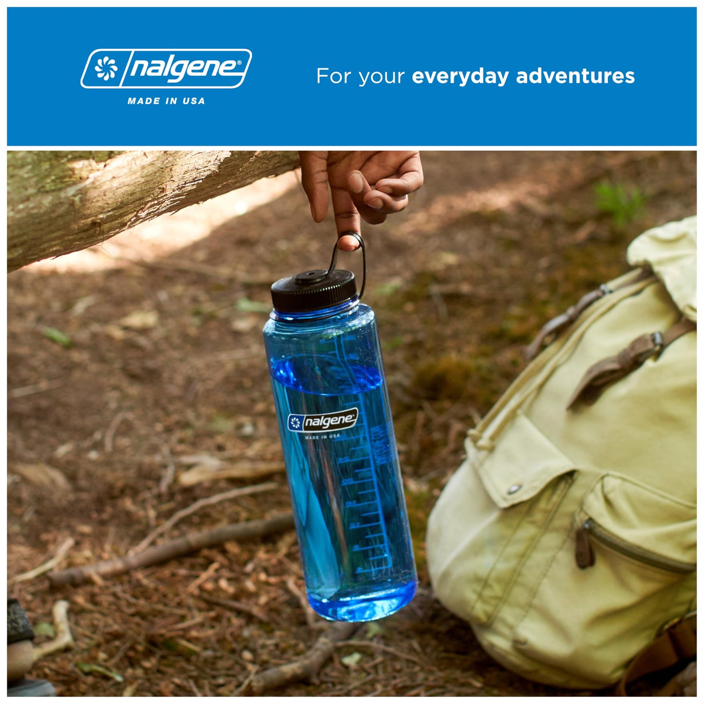 Nalgene 48 oz Wide Mouth Silo Water Bottle | BPA-Free, Durable & Leak Proof, Large & Lightweight for Hiking, Gym & Sports, Grey
