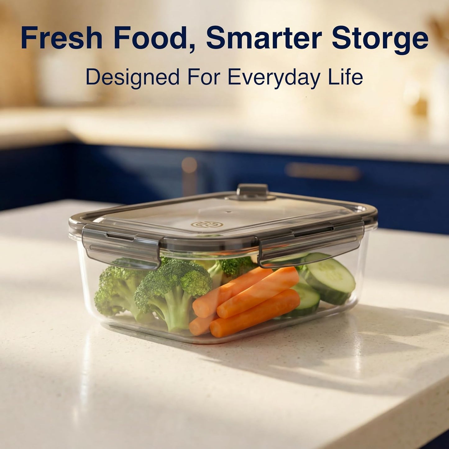 Vitamix BPA-Free Airtight Food Storage Containers - Vented Lids, 5-Pack Assorted Sizes for Meal Prep
