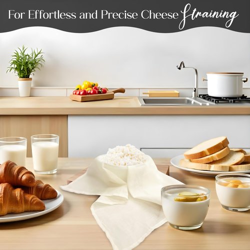 100% Unbleached Cheese Cloths – 4 Pcs Precut 20x20 inch Hemmed Reusable Cheesecloth for Straining - Grade 100 Organic Cheese Cloth - Ultra Fine Muslin Cloth for Juicing Brewing Baking Turkey