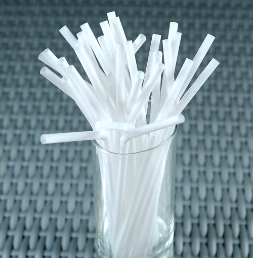 Crystalware Bulk Pack of 380 Flexible Plastic Drinking Straws - White, Individually Wrapped, Food-Safe BPA Free, 7.75 Inches Long (1 Box)