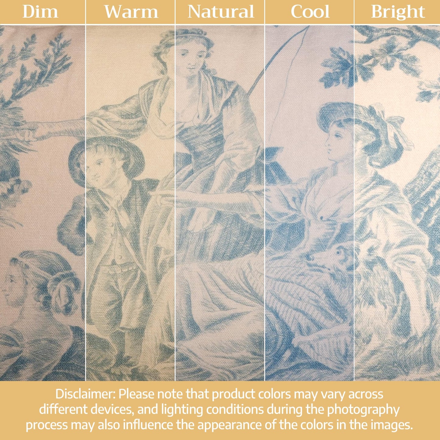 Maison d' Hermine Decorative Pillow Covers 18 x 18 inch Square 100% Cotton Toile Throw Pillow Covers with Invisible Zipper for Living Room Couch Chair Sofas Gifts for Mothers Day - The Miller - Blue