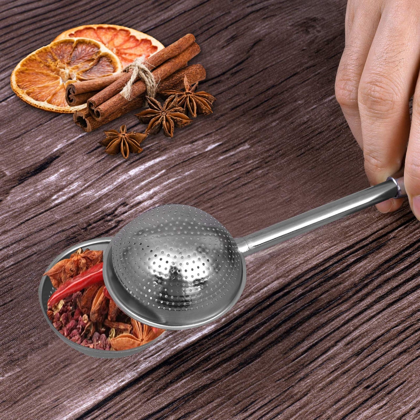 2 Pcs Bakers Dusting Wand for Sugar Flour and Spices, Stainless Steel Flour Duster for Baking, Powdered Sugar Shaker Duster Sifter, Spring-operated Handle for One-handed Operation