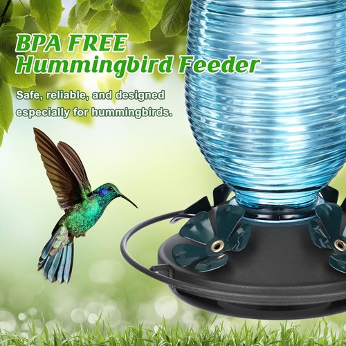 Feed Garden Hummingbird Feeder - Blue & Purple Bundle for Attracting Birds