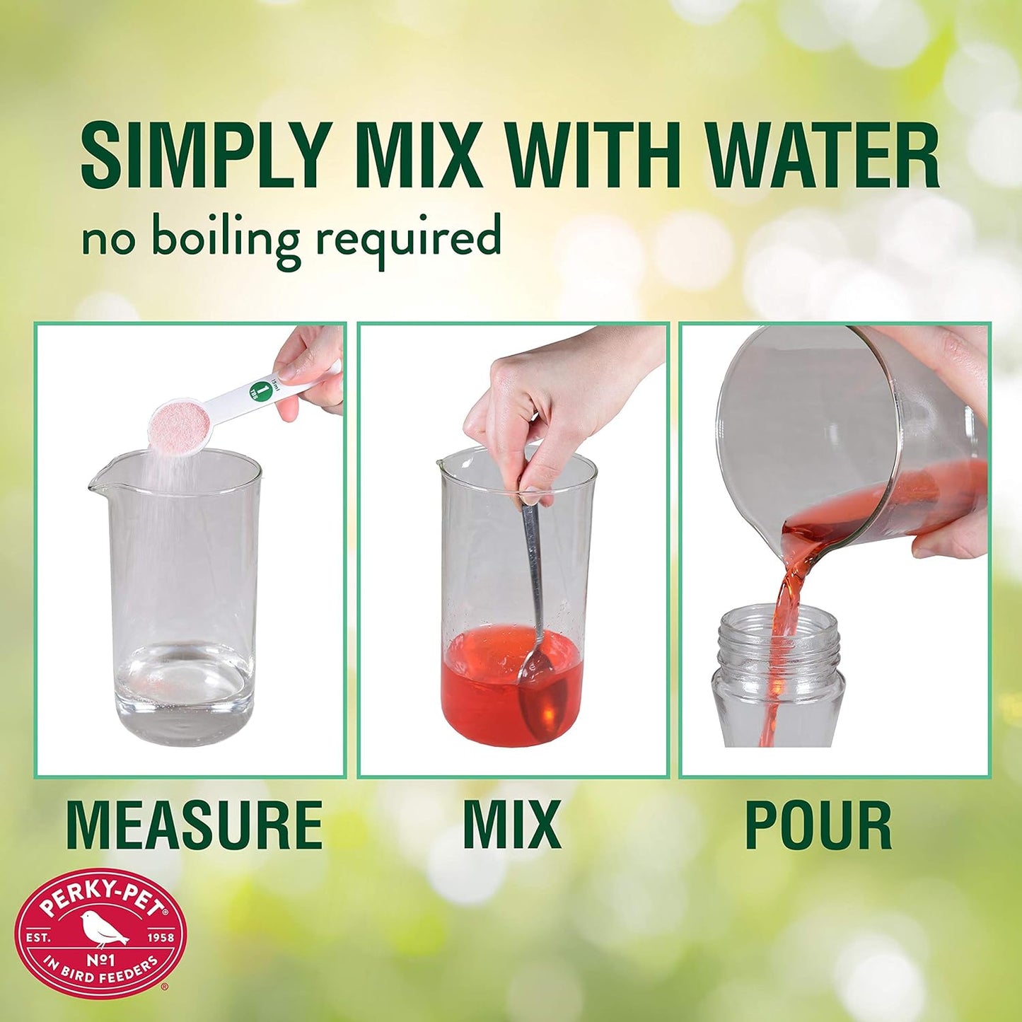 Perky-Pet Hummingbird Nectar Concentrate - 8 oz Powder Makes 48 fl oz Nectar | Attract Hummingbirds