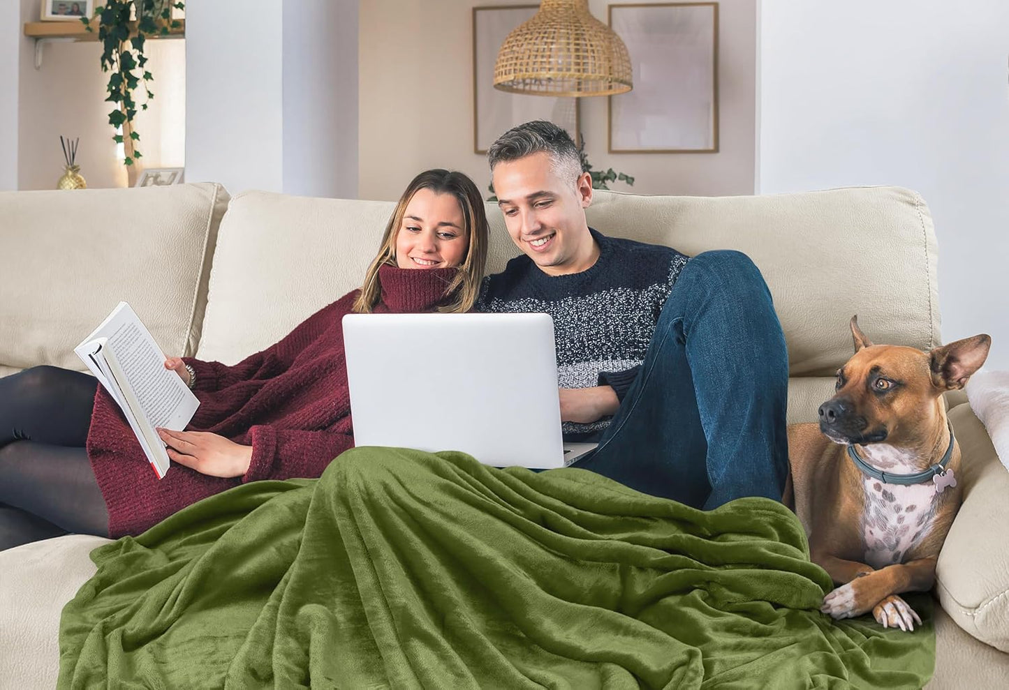 Utopia Bedding Fleece Blanket - Ultra Soft & Warm Twin Size Olive (60x80 Inches) | Cozy All-Season Home Decor Gift
