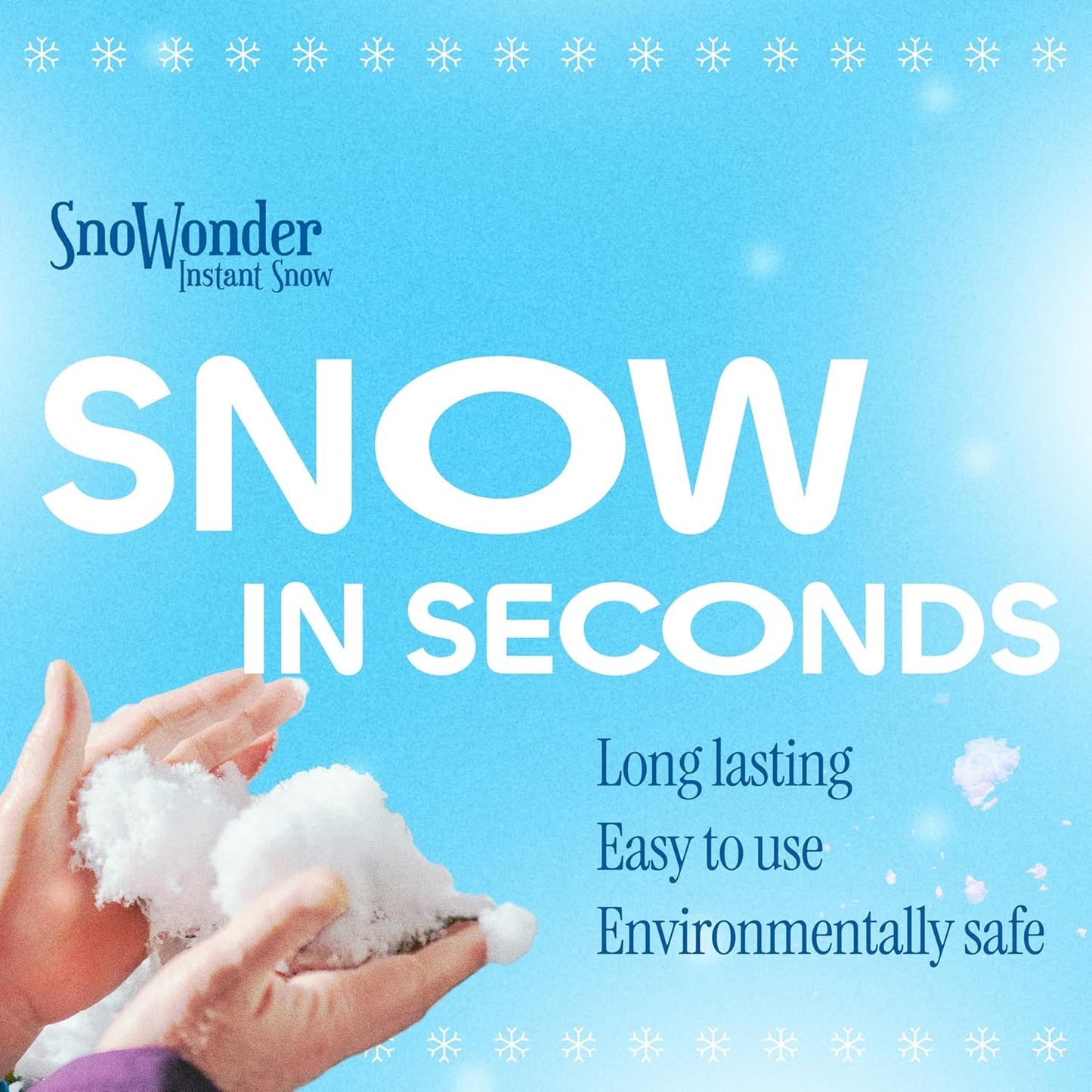 SNOWONDER Instant Fake Snow - Create 10 Gallons of Realistic Artificial Snow for Fun Activities