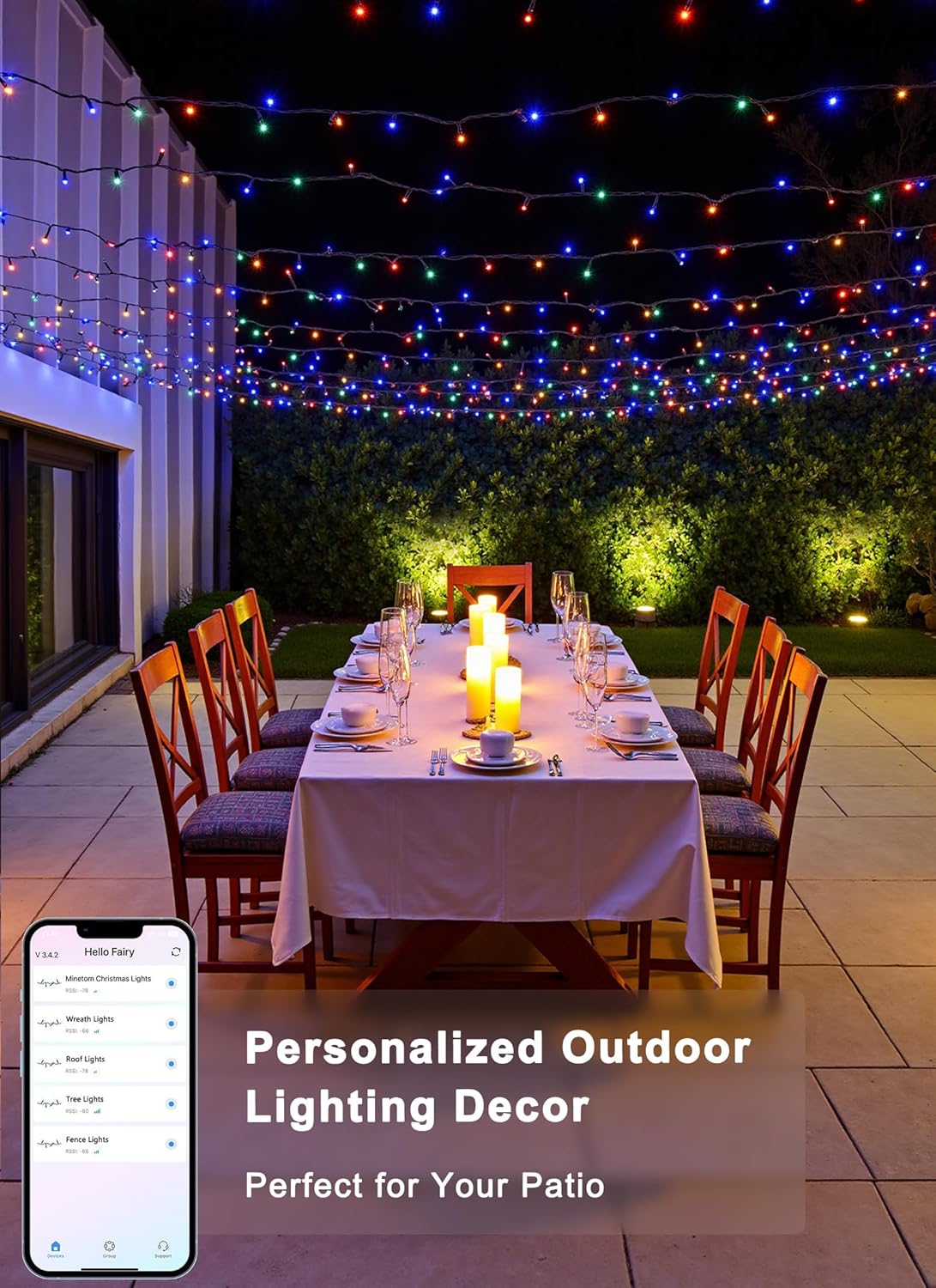 Minetom LED RGB String Lights - 82ft Color Changing Fairy Lights with Remote & App Control for Christmas & Halloween
