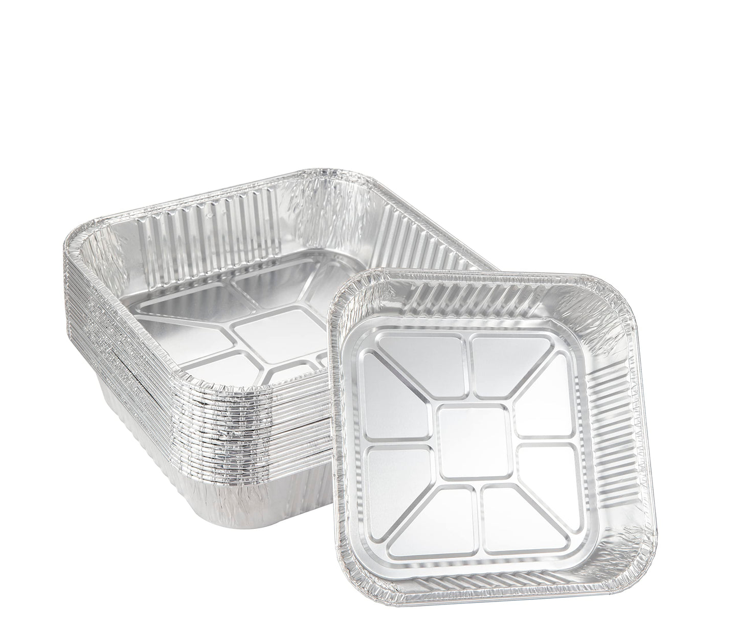 Waytiffer 25pack- 8 x 8 Aluminum foil Pans Disposable Heavy Duty Square baking Cake Pan, Cooking Tins Homemade Breads Oven Pans,Foil Pan, Baking pan Roasting