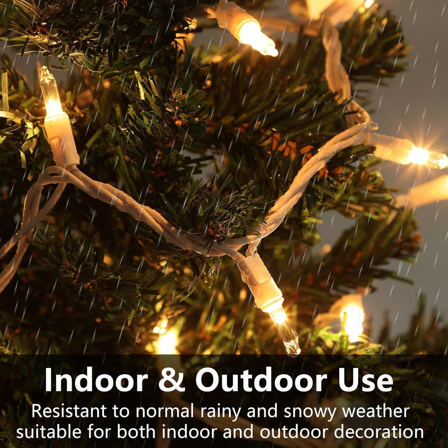 Skiennix Christmas Lights - 50 Count Clear White Mini String Lights | 13ft Warm White Indoor/Outdoor Decor