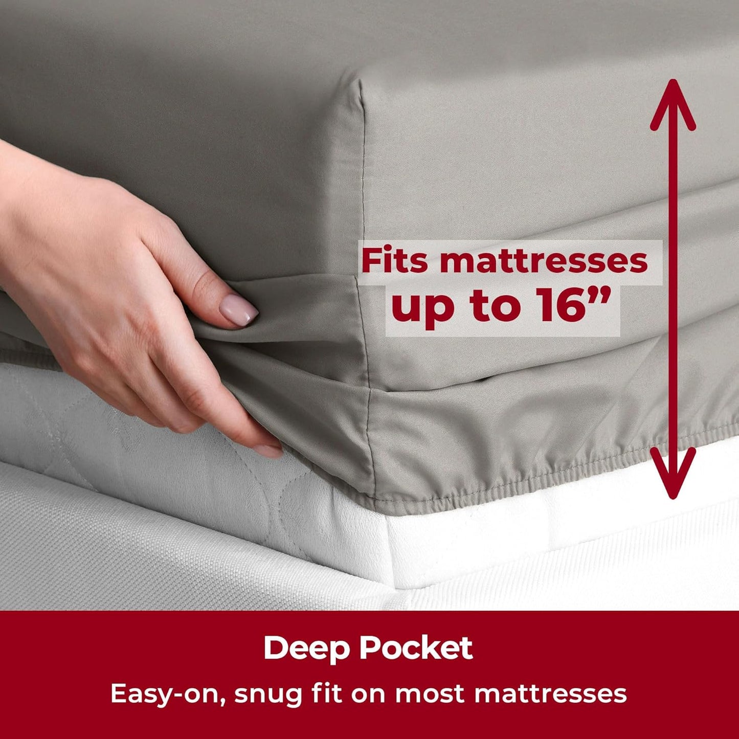 Mellanni Twin Sheets Set - 3 PC Luxury Bedding | Extra Soft, Cooling, Wrinkle-Resistant (Twin, Taupe)