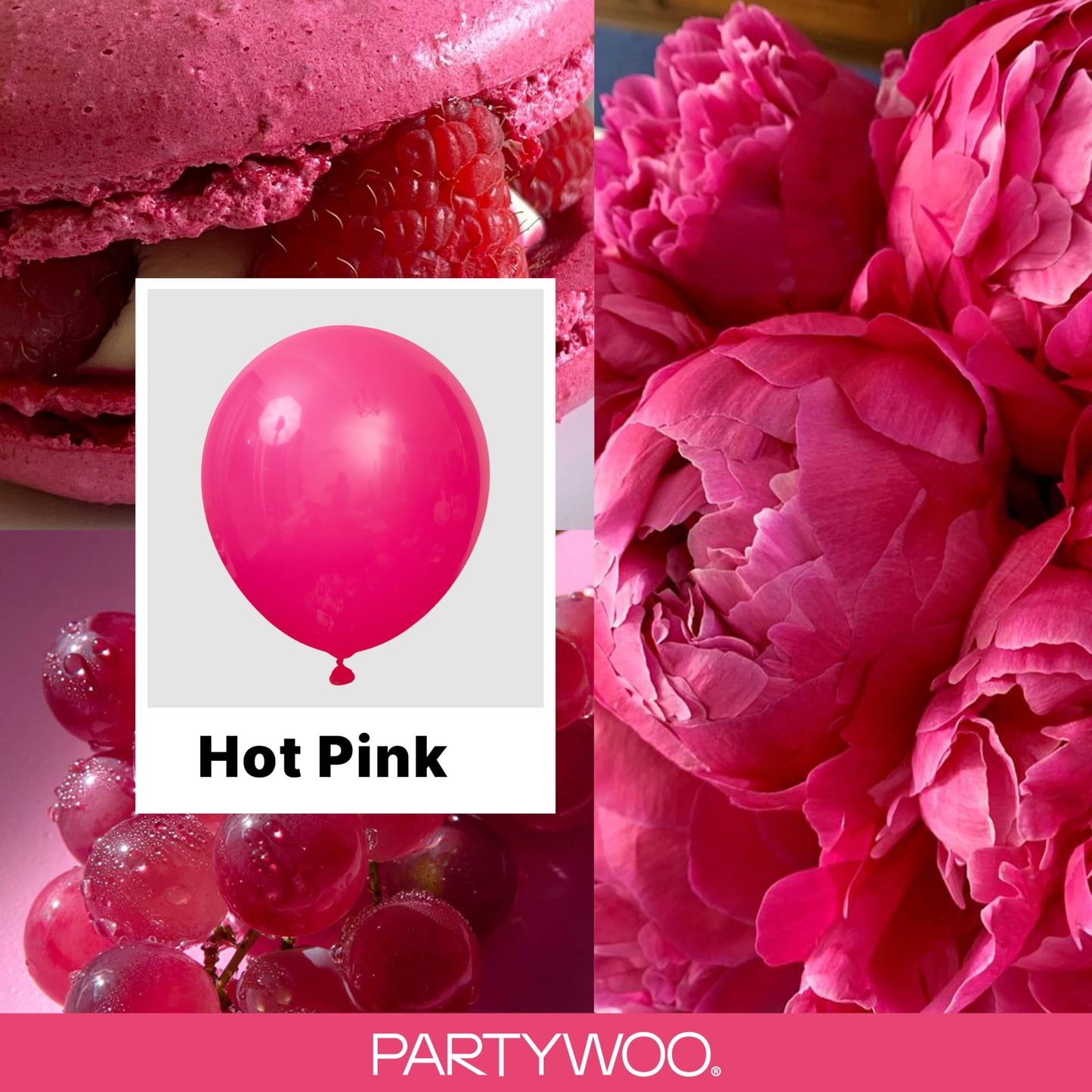 PartyWoo Hot Pink Balloons 152 pcs Different Sizes of 18 12 10 5 Inch Magenta Fuchsia Balloon Arch Kit Garland for Baby Shower Wedding Bridal Shower Anniversary Birthday Party Decorations Pink-Y12