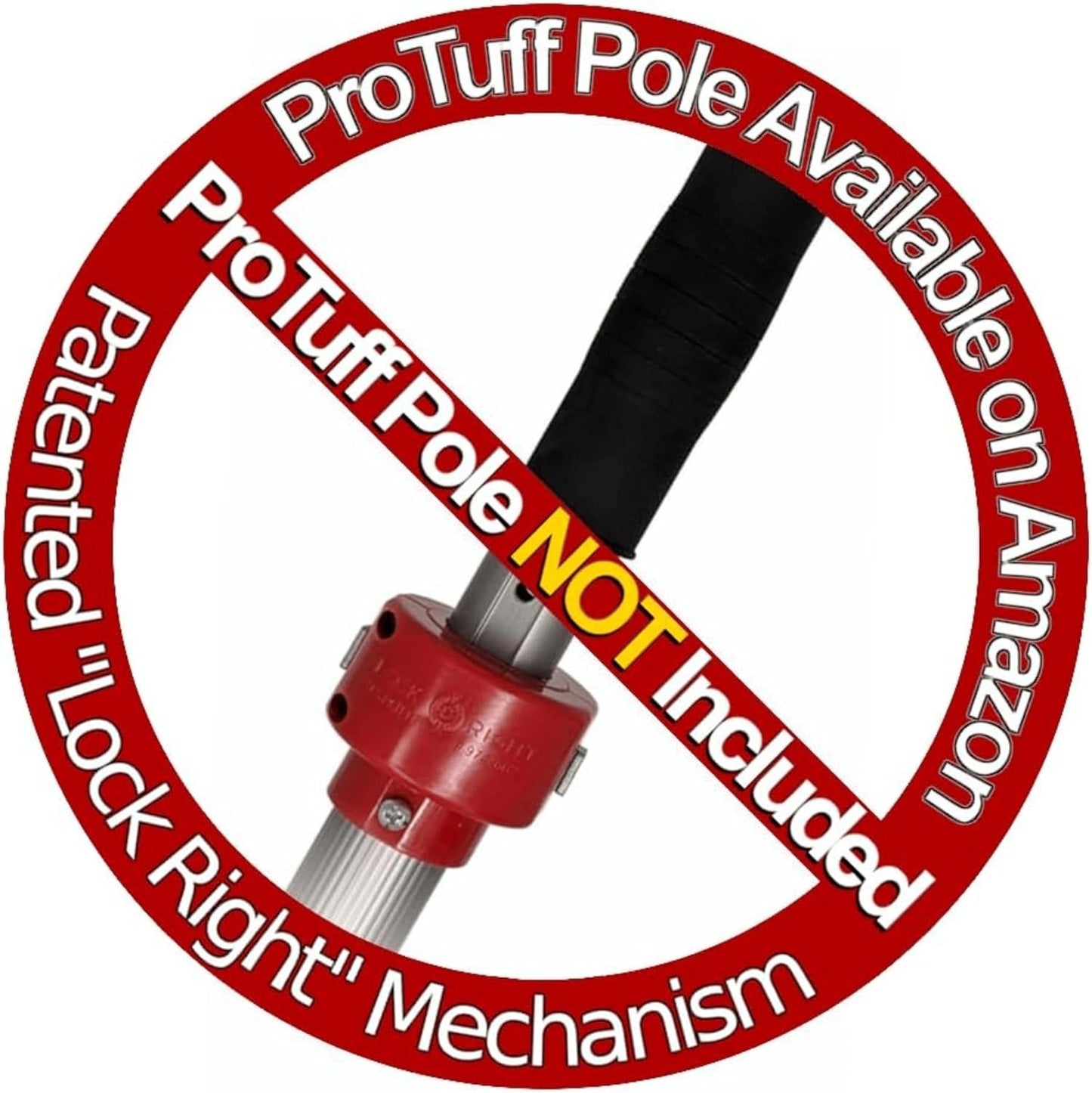 ProTuff 22" Pool Brush Head - Sturdy Bristles for Fast Cleaning - Extra-Wide Scrubber with Pole Attachment