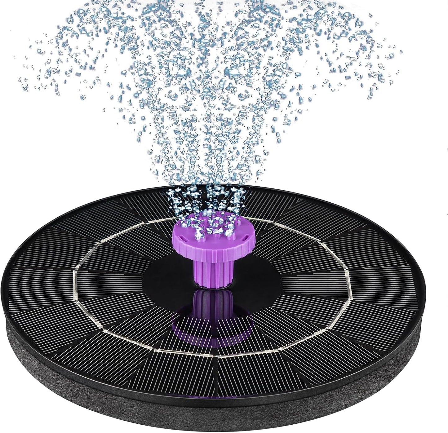 Skiennix Solar Bird Bath Fountain Pump - 3.5W Solar Powered Water Feature with 8 Nozzles & 4 Fixed Pipes for Gardens, Pools, Ponds