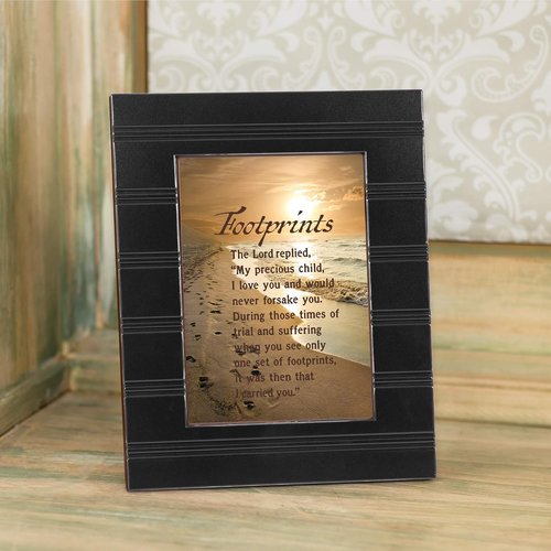 Cottage Garden Black Beaded Photo Frame - 5 x 7 Tabletop & Wall Display for Cherished Memories