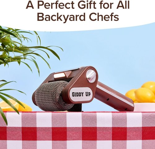HorsePower Giddy Up Grill Cleaner - Cordless Rechargeable BBQ Tool with 350 RPM Roller & LED Light