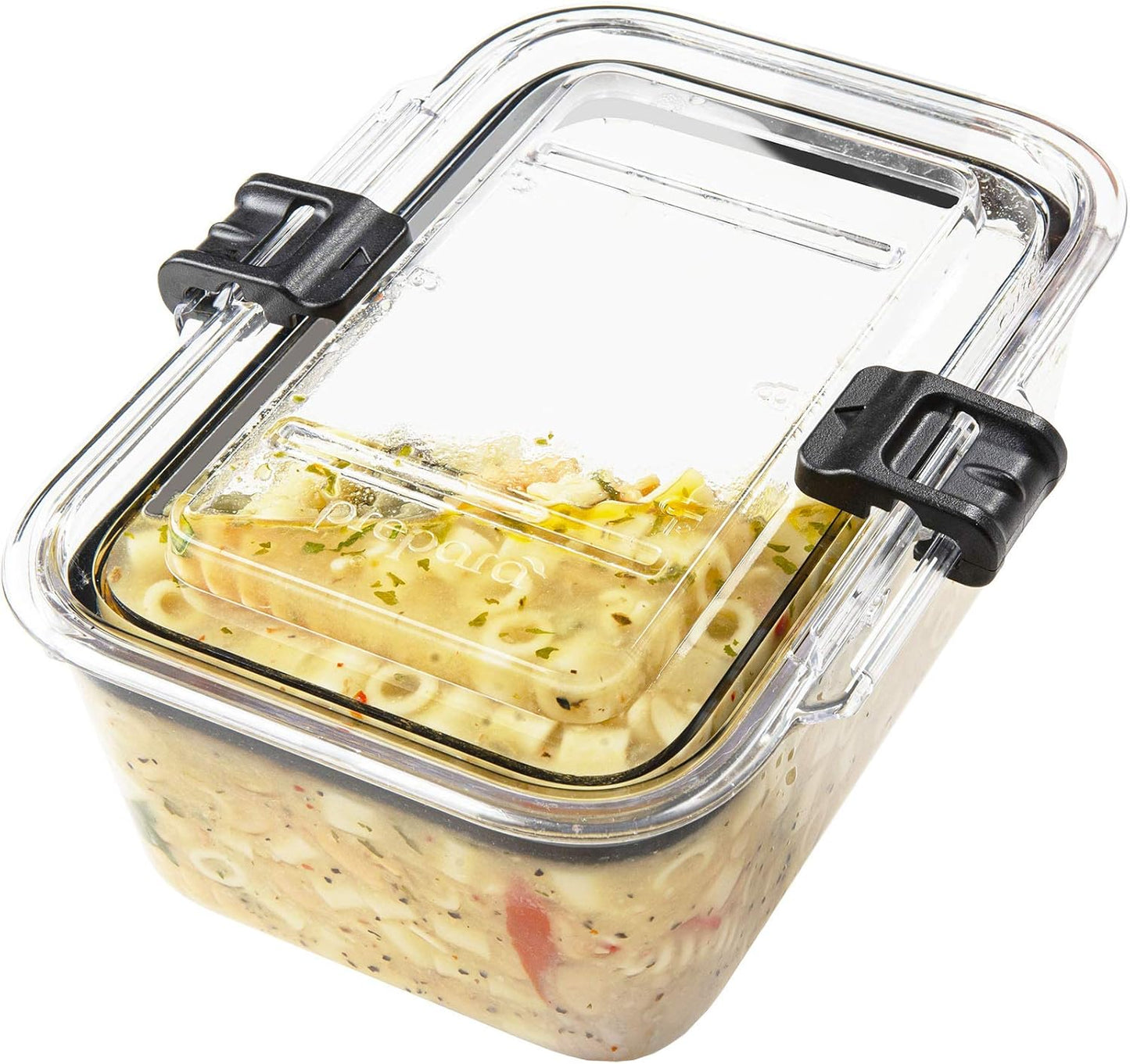 Prepara Latchlok Food Storage Containers - 7.8 Cup Tritan Set of 2 | Clear Design