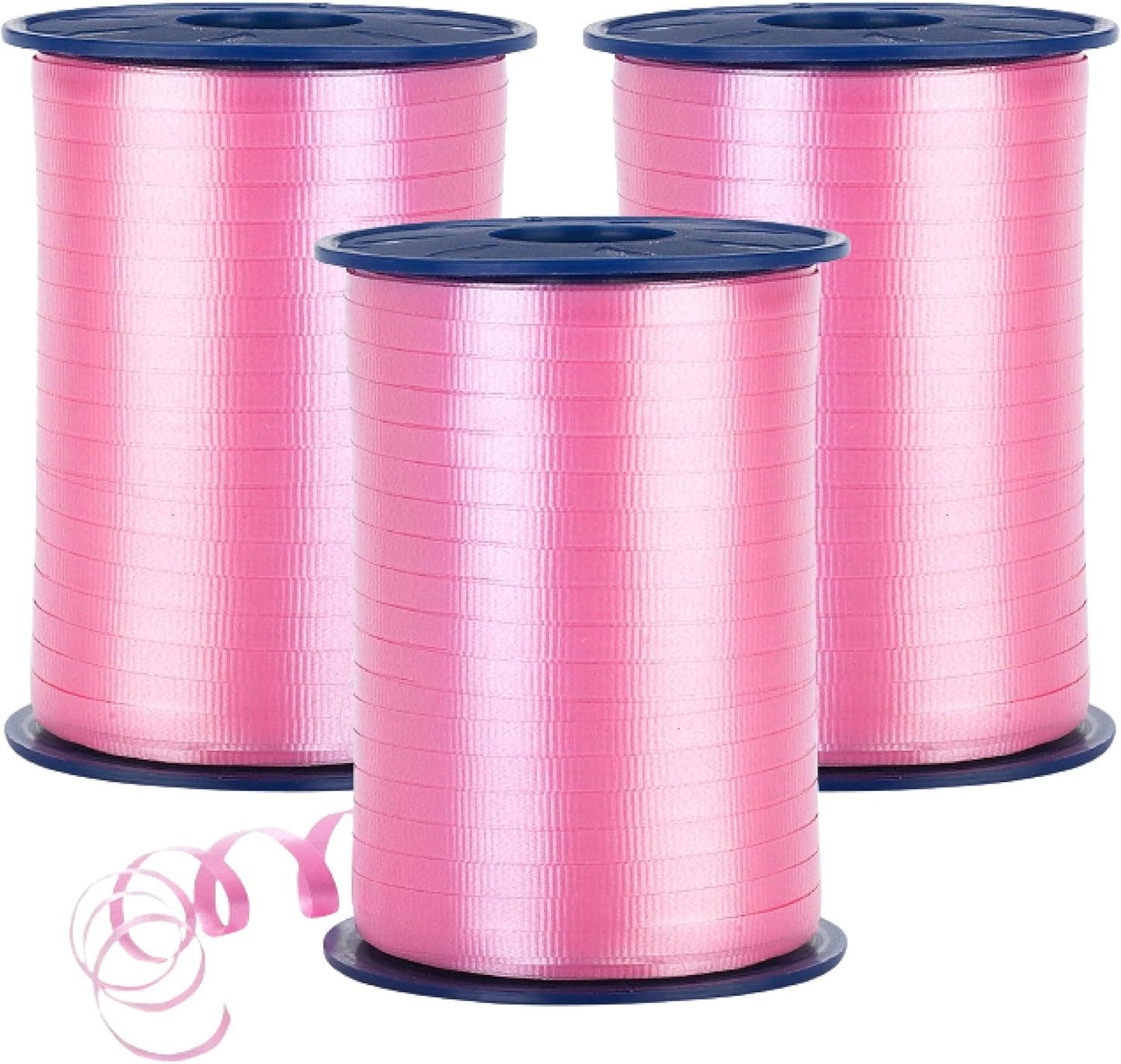 Morex 3-Pack Crimped Curling Ribbon 3/16" x 500 YD - Red Gift Wrapping & Party Decorations