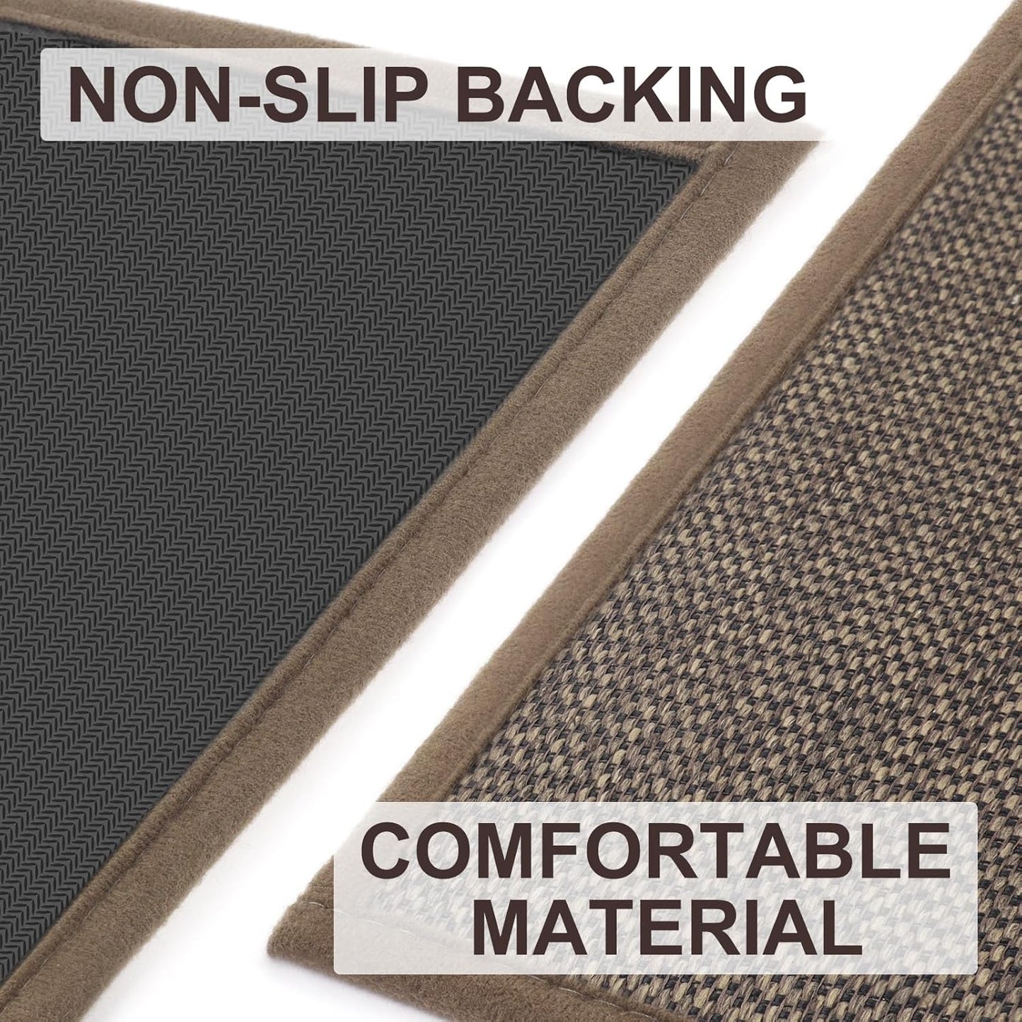 LEKEEPGO Non-Slip Indoor Door Mat - Washable, Absorbent, Low-Profile | 17"x29", Brown