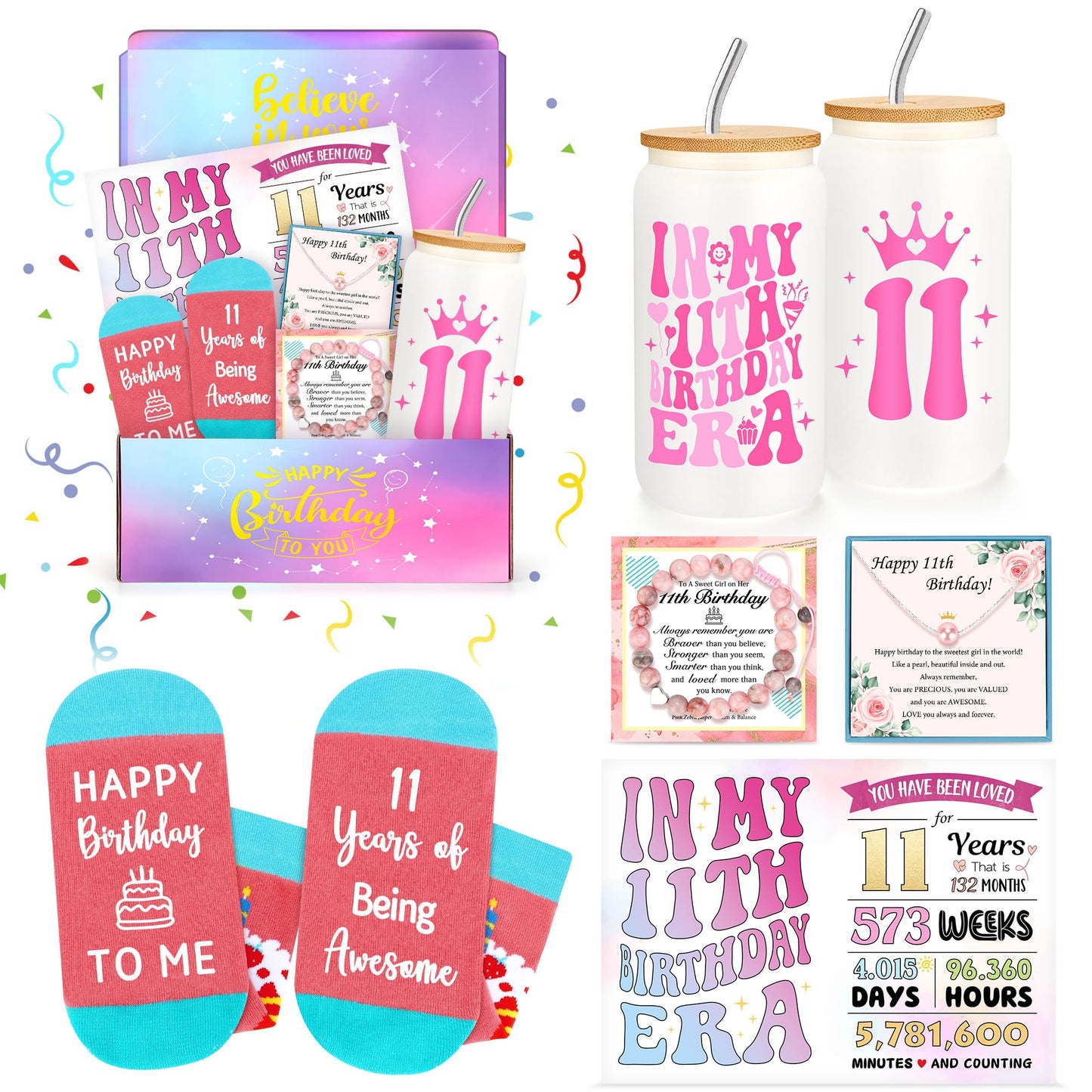 11 Year Old Girl Birthday Gifts for 11 Year Old Girl Gift Trendy 11th Birthday Gifts for Girls Age 11 Gift Ideas Cool Stuff Things for Tweens, Teens, Preteen Girls Happy 11th Decoration Present