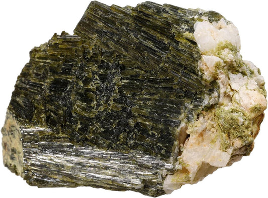 Sportmusies Natural Raw Green Tourmaline Crystal Cluster Reiki Healing Home Office Decoration, Irregular-Shaped Green Tourmaline Stone Mineral Specimen, 1.88-5.03 inches