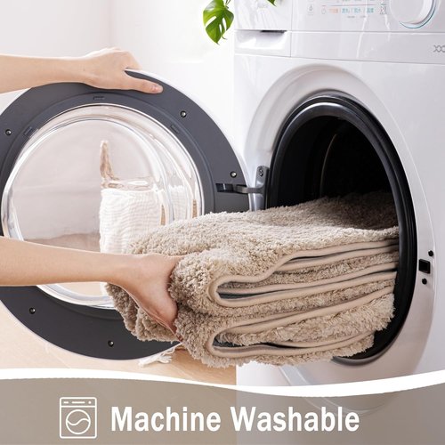 Exclusivo Mezcla Bathroom Rugs - Extra Soft Non-Slip Microfiber Mat 17x24 | Quick Dry, Solid Camel