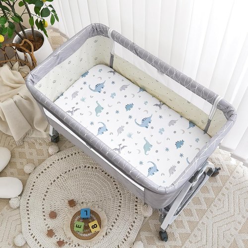Angelbliss Bassinet Sheets - Ultra Soft & Skin-Friendly Fitted Sheets | 33"x20" for Baby Delight & Jimglo