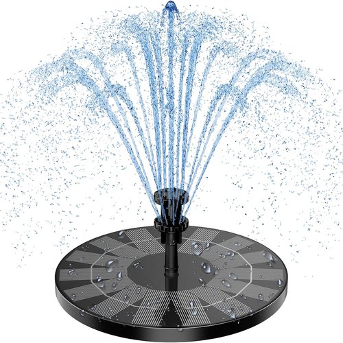 AISITIN Solar Bird Bath Fountain Pump - 3.5W Solar Powered Water Feature with 6 Nozzles | Ideal for Gardens, Ponds, and Aquariums