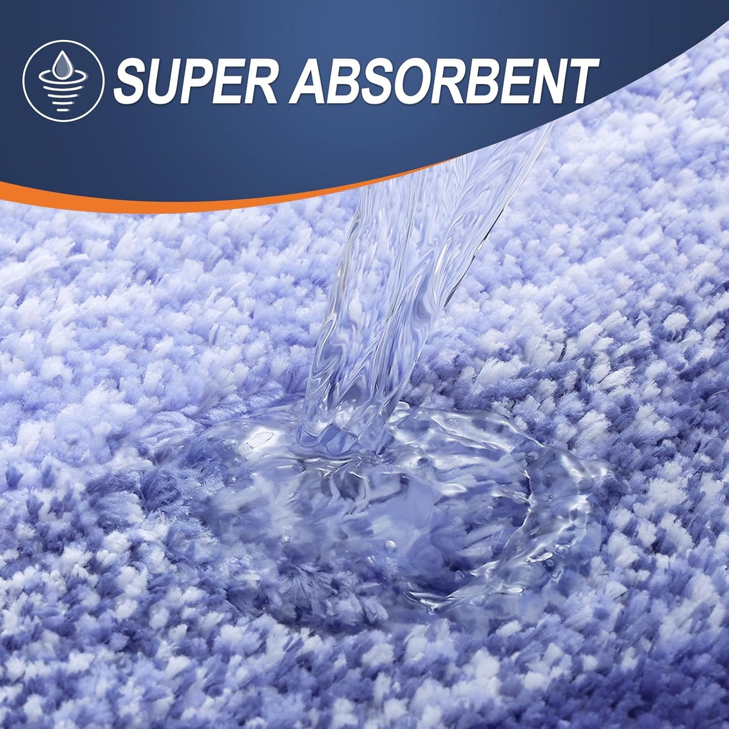 OLANLY Bathroom Rugs - Extra Soft Microfiber Mat, Quick Dry & Machine Washable, 30x20, Blue-Violet