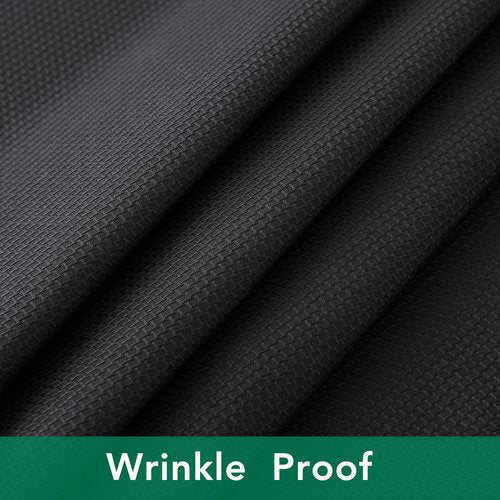 Biscaynebay Textured Fabric Round Tablecloths 70", Black Water Resistant Washable Table Cloth Circle Folding Table Covers for Dining, Kitchen, Wedding, Parties etc