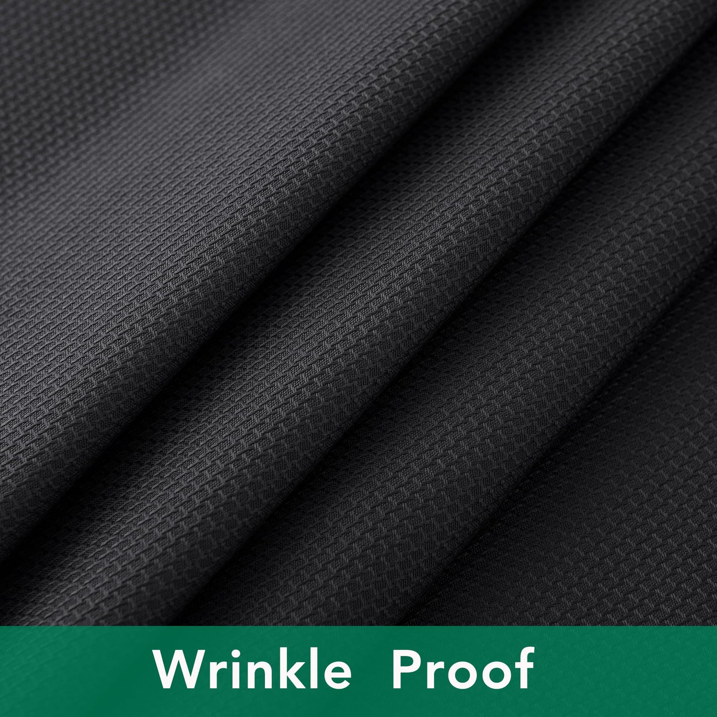 Biscaynebay Textured Fabric Tablecloths 52x70 Rectangular, Black Water Resistant Spill Proof Tablecloths for Dining, Kitchen, Wedding and Parties, Machine Washable