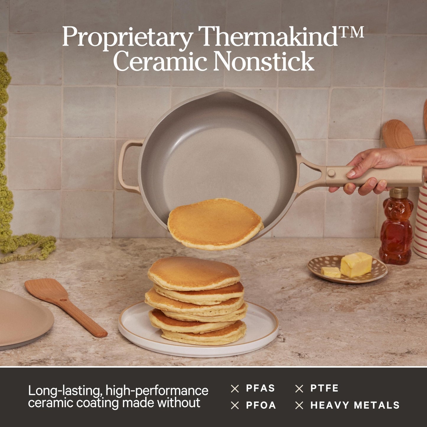 Our Place Always Pan 2.0-10.5” (2.6 Qt) Nonstick, Toxin-Free Ceramic Cookware | Patented 10-in-1 Aluminum Frying & Sauté Pan | Safe for Oven, Induction & All Cooktops up to 450°F | Blue Salt
