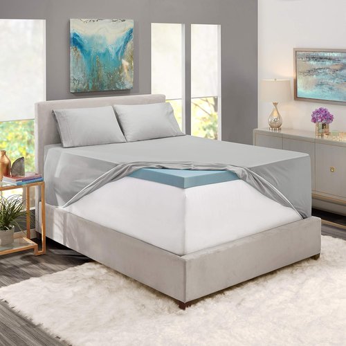 Hearth & Harbor Extra Deep Pocket Twin Sheet Set - Fits Mattresses 18-24 Inches Deep - 4 Piece Silver